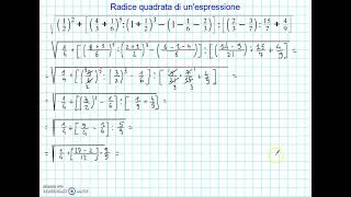 Radice quadrata di unespressione [upl. by Sholes921]