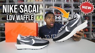 Nike Sacai LDV Waffle Black Review [upl. by Ettelra]