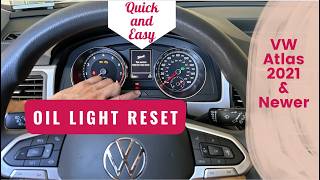 How to Reset Oil Change Light for VW Atlas 2021 and newer [upl. by Enelez]