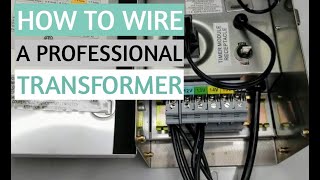 LANDSCAPE LIGHTING TRANSFORMER  How to wire up a professional landscape transformer [upl. by Eirrotal852]