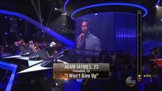 Rising Star  Adam Jaymes Sings I Wont Give Up [upl. by Irafat]