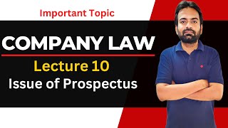 Issue of prospectus company law Lecture 10 [upl. by Emilee]