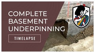 A Complete Basement Underpinning in Toronto  Timelapse  GJ MacRae [upl. by Leibrag569]