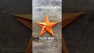 FIVE POINTED STAR ORIGAMI STEP BY STEP  CHRISTMAS STAR PAPER CRAFT EASY TUTORIAL ORIGAMI WORLD [upl. by Manvil480]