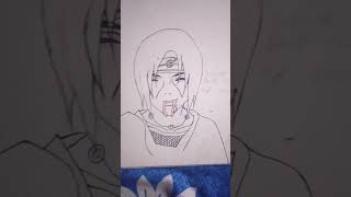 Half drawing of Itachi uchiha so rate my drawing love [upl. by Osanna]