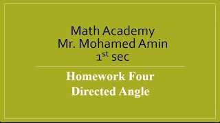 Hw 4  directed angle  1st sec [upl. by Zedekiah138]