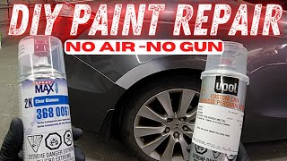 How to SPOT PAINT a car with SPRAY PAINT and CLEAR for amazing results [upl. by Lertnom318]