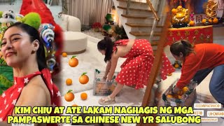 KIM CHIU AT ATE LAKAM NAGHAGIS NG MGA PAMPASWERTE SA CHINESE NEW YR SALUBONG [upl. by Boylan]