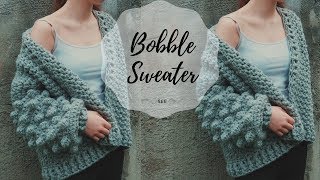 Crochet Oversized Bobble Sweater [upl. by Jenica]