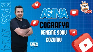 1 Kpss Coğrafya Deneme Sınavı  1  Enes EKER  İsemTV 2024 [upl. by Gifferd623]