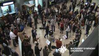 Flash Mob at Bucharest International Henri Coanda Airport by Bucharest Symphony Orchestra [upl. by Radley589]