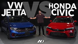 Honda Civic vs Volkswagen Jetta  ¿Cuál te da más valor por tu dinero  Comparativa [upl. by Aicilla]