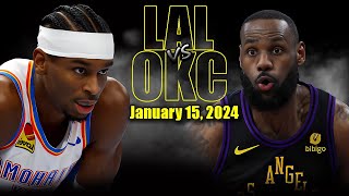 Los Angeles Lakers vs Oklahoma City Thunder Full Game Highlights  January 15  202324 NBA Season [upl. by Aknahs576]