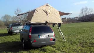 Video Halfcar von Dachzeltleihende Minicamper Dachzelttrailer mit Autocamp Dachzelt [upl. by Alano]