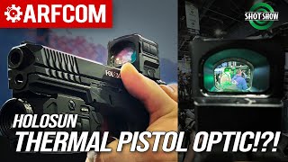 Thermal Pistol Optic  Holosun  Shot Show 2024 [upl. by Aenit972]