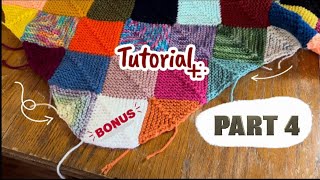 PART 4 Bonus  Mitered Square Blanket Knitting Tutorial  How to Knit [upl. by Aicrop]