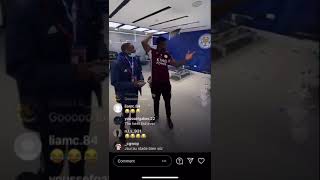 Amartey throws Chelsea flag on the floor  Leicester star throws away Chelsea flag [upl. by Mushro452]