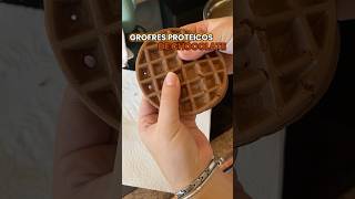 RECETA GOFRES PROTEICOS 🧇🍫 [upl. by Amethist]