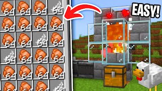 EASIEST Chicken Farm in Minecraft Bedrock [upl. by Parrott]