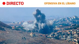 EL LÍBANO BOMBARDEOS ISRAELÍES en medio de la AMENAZA de OFENSIVA TERRESTRE  RTVE [upl. by Aekal823]