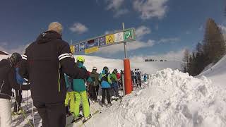 Dolomites Seiser Alm Skiing with Rae [upl. by Tnecnev]