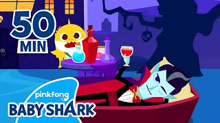 Baby Shark Visits Spooky Vampires Mansion  Compilation  Halloween Story  Baby Shark Official [upl. by Ameerak]