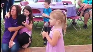 4YearOld Performs Touching Martina McBride Song for Mom with Cancer [upl. by Chandos737]