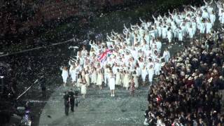 London 2012 Olympics Opening Ceremony  Team GB enter the Olympic Stadium [upl. by Tinaret]