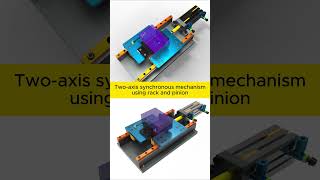 Twoaxis synchronous Mechanism using rack and pinion mechanical 3dmodeling mechanic solidworks [upl. by Namrej991]