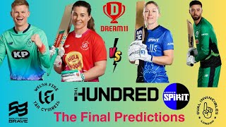 The Hundred Finals Prediction  Dream11 [upl. by Ariait385]