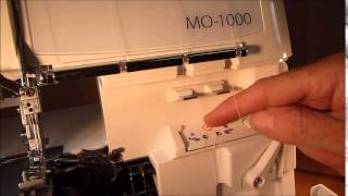 Juki MO1000 amp MO2000 Overlocker Air Threading System [upl. by Ingra]