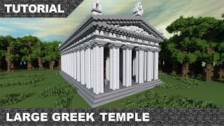 Minecraft Large Greek Temple Tutorial amp Download [upl. by Aicetal132]