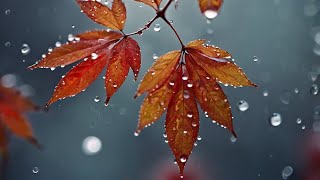 Soothing music rain and autumncalming relaxationambience relaxingmusic [upl. by Nwahsal]