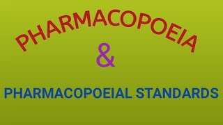 PHARMACOPOEIA Pharmacopoeial standards [upl. by Ahael]