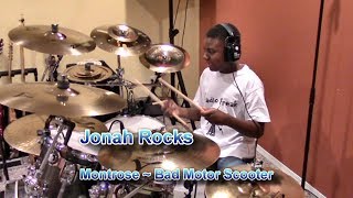 Montrose  Bad Motor Scooter Drum Cover Jonah Age 13 [upl. by Attelrahc]