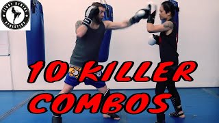 10 Killer Kickboxing Combos for Beginners to Advanced [upl. by Adnilreb60]