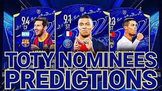 Team of the Year Nominees Predictions  FIFA 21  TOTY NOMINEES PREDICTION FIFA 21 Team of the Year [upl. by Agnot]