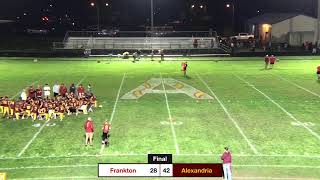 Alexandria vs Frankton IHSAA Football [upl. by Akemehs]