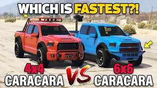 GTA 5 ONLINE  CARACARA 4X4 VS CARACARA 6X6 WHICH IS FASTEST [upl. by Floris]