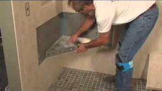 How To Tile a Shower  Floor amp Wall Tile Installation 4 [upl. by Ardnuek]