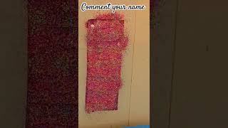 💖drishya💖 creativity with glitter and Glue Comment your name babyart diy art [upl. by Cecily]