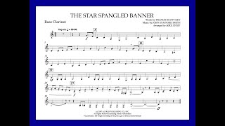 The Star Spangled Banner Bass Clarinet part arr by Mike Story [upl. by Ynafetse]