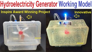 hydro electricity generator working model for school science exhibition  innovative  DIY pandit [upl. by Yaffit]