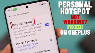 Fix OnePlus 11 Hotspot Not Working [upl. by Bhayani]