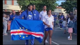 VIDÉO Parthenay accueille la délégation olympique du CapVert en musique [upl. by Aisiram]