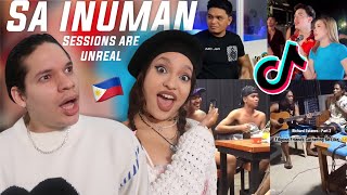 NEVER doubt a drunk Filipino SINGER Latinos react to Viral Sa Inuman SINGING TikToks [upl. by Elyac297]