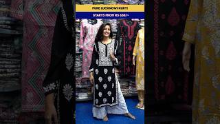 Pure Chikankari Kurti Starts From 650 chikankari lucknowikurti dress shopping dadar shorts [upl. by Harragan107]