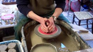 Basic Pottery  Ceramics Techniques  Centering the clay [upl. by Elyrehc241]