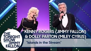 Jimmy Fallon and Miley Cyrus Recreate Kenny Rogers and Dolly Partons quotIslands in the Streamquot [upl. by Llenehs]