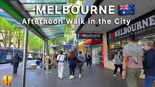 Melbourne Australia City Walkthrough 4K Video [upl. by Dorolisa]